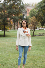 Load image into Gallery viewer, Carson Kressley x Janet Crawford Equestrian Silk Scarf - Orange
